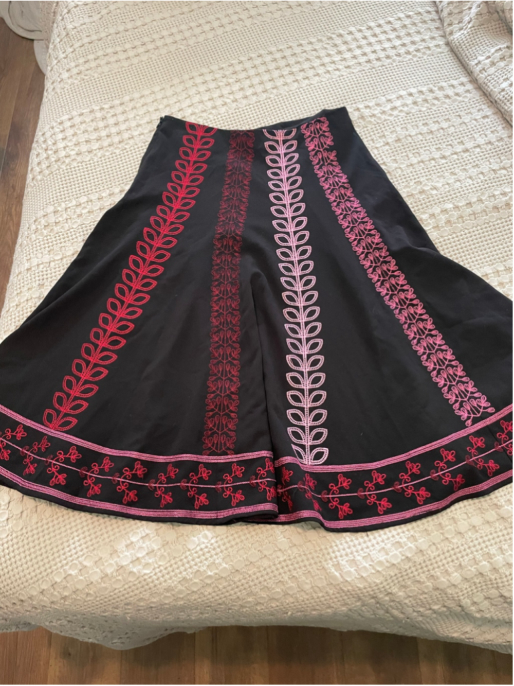 Vintage 90s embroidered Skirt Size 8 coquette fairycore whimsigoth Y2K